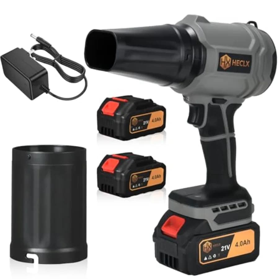 Soffiatore per foglie senza fili, Soffiatore per neve senza fili con batteria e caricabatterie, Soffiatore ad aria portatile per auto, Soffiatore ad aria per foglie, Soffiatori ad aria