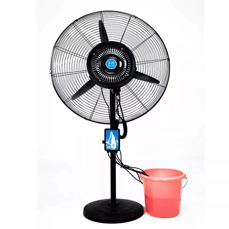Ventilatore elettrico da esterno per umidificazione e raffreddamento, sistema di atomizzazione e disinfezione con ventilatore industriale a disco centrifugo.