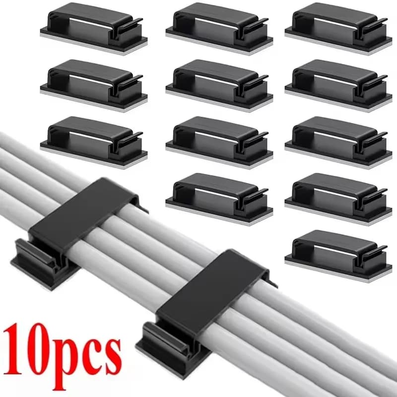 Organizzatore di cavi autoadesivo, supporto per cavi, clip di fissaggio per la gestione dei cavi, per cavi di alimentazione PC, cavi USB, gestione dei cavi da scrivania