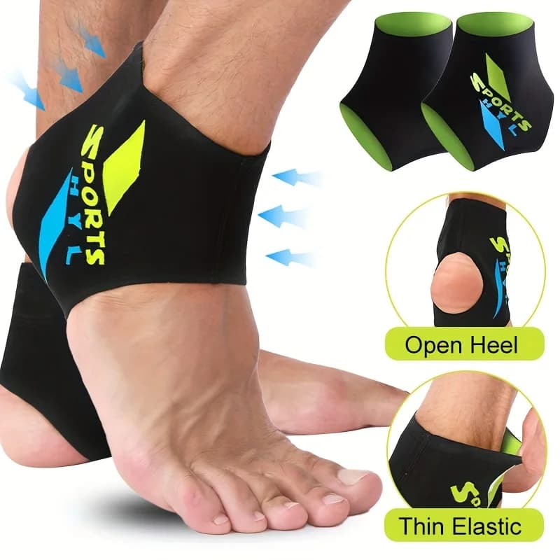 1 paio: cavigliere sportive a compressione elastica sottile | Manicotti alla caviglia traspiranti e confortevoli con tacco aperto, supporto alla caviglia elegante