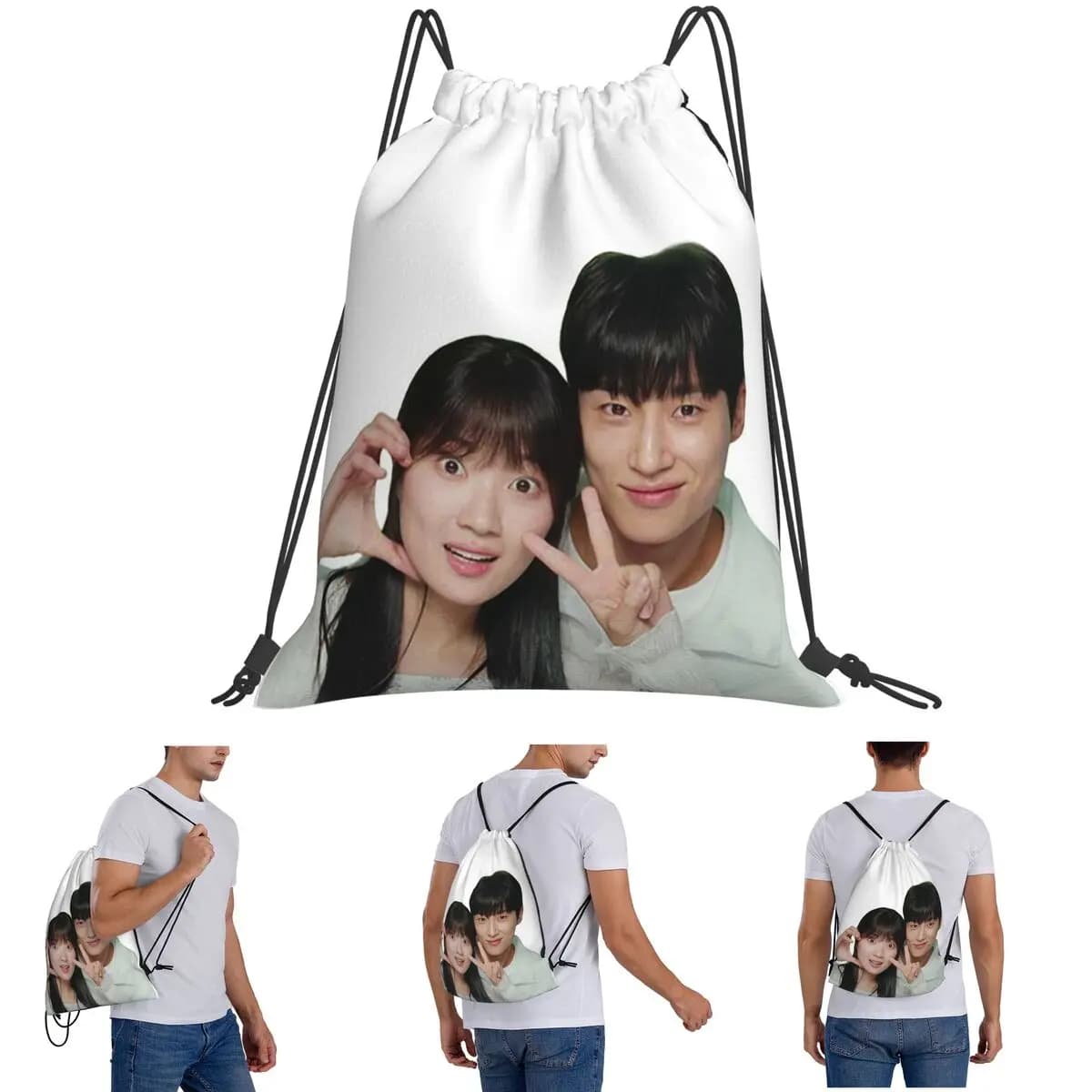 Zaini Lovely Runner Kdrama Fanart, borse multifunzione con coulisse, borse per scarpe, borse per libri, per uomo e donna, per la scuola