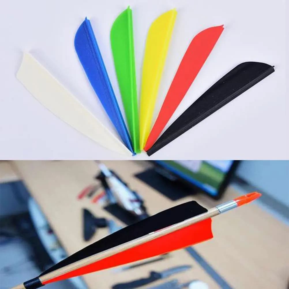 30Pcs Archery Universal Arrow Vanes Durable for Target Hunting 3D Bow Fletched Arrow Wings
