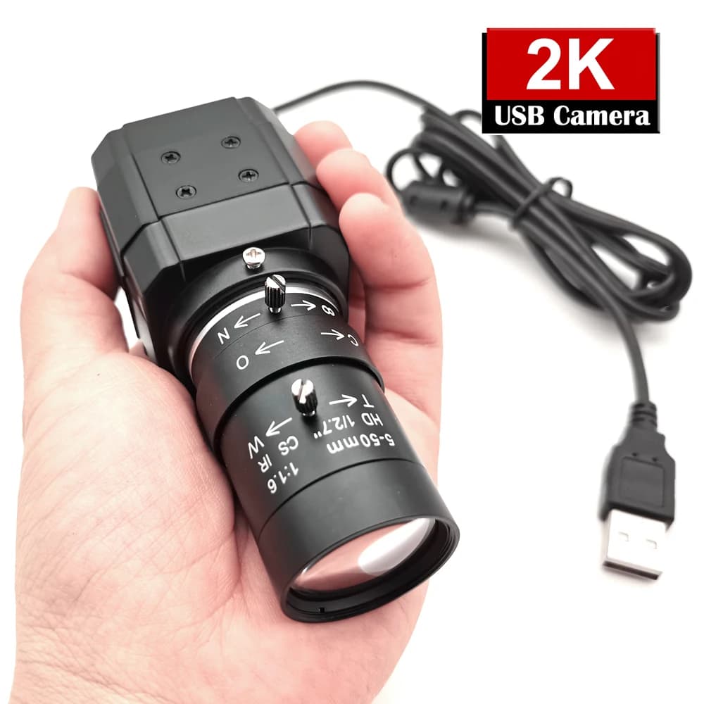 NEOCoolcam Webcam for PC HD 2K with variable zoom lens 2,8-12 mm 5-50 mm UVC OTG Mini video Streaming live USB Camera Plug and play