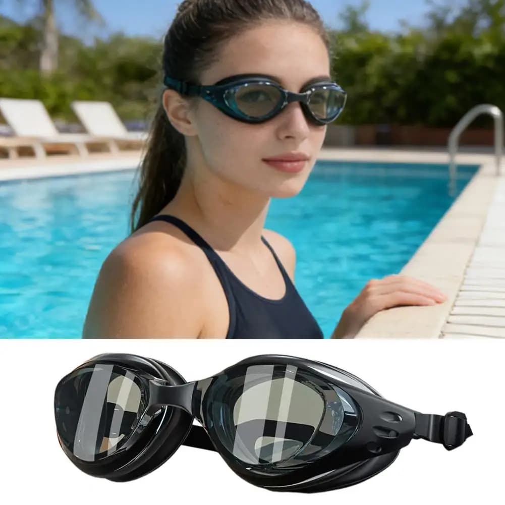 Occhialini da Nuoto per Adulti Impermeabili Antiappannamento Protezione UV Lenti Trasparenti Uomo Donna Ampia Visuale per Immersione e Snorkeling