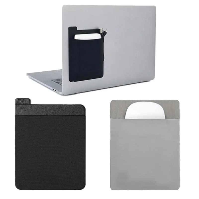 Tasca per borsa portaoggetti portatile con supporto rigido esterno in pelle PU per cavo HDD e SSD Borsa da trasporto adesiva per auricolari