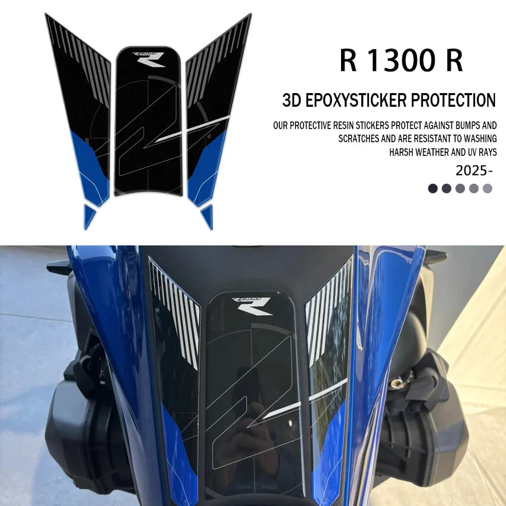 Adesivo Decorativo 3D in Resina Epossidica per Serbatoio Moto R 1300 R 2025, Protezione Serbatoio R1300R 2026, Accessori