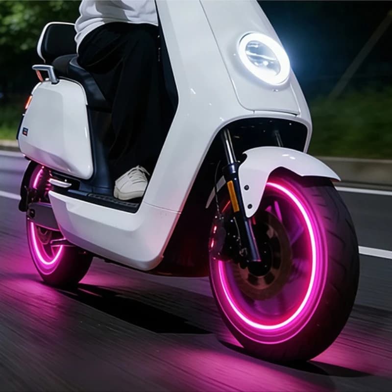 Electric Vehicle Motorcycle Car Bicycle Colorful Wheel Hub Light Hot Wheel Tire Light Valve Flashing Ambient Light