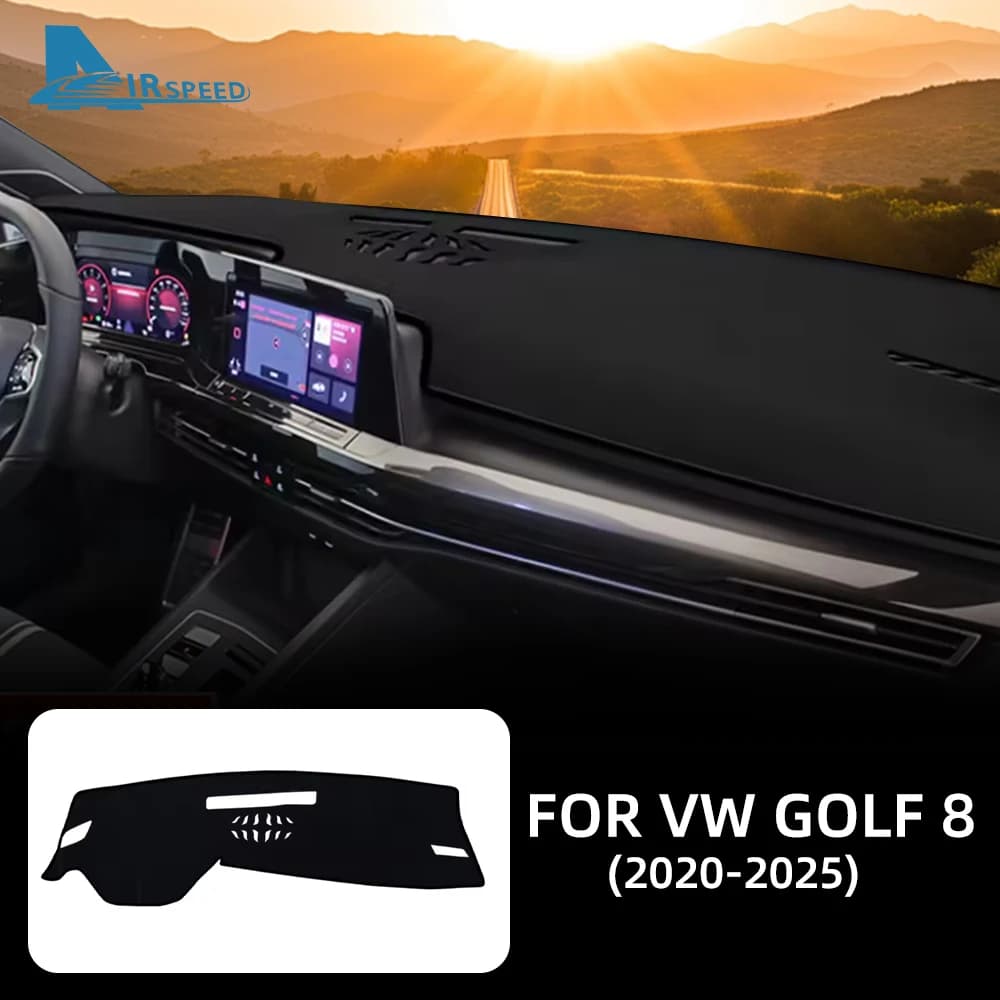 Car Dashboard Mat Sun Shade For Volkswagen VW Golf 8 MK8 2020 2021 2022 2023 2024 2025 Golf 8 R GTI Non-slip Cover Accessories