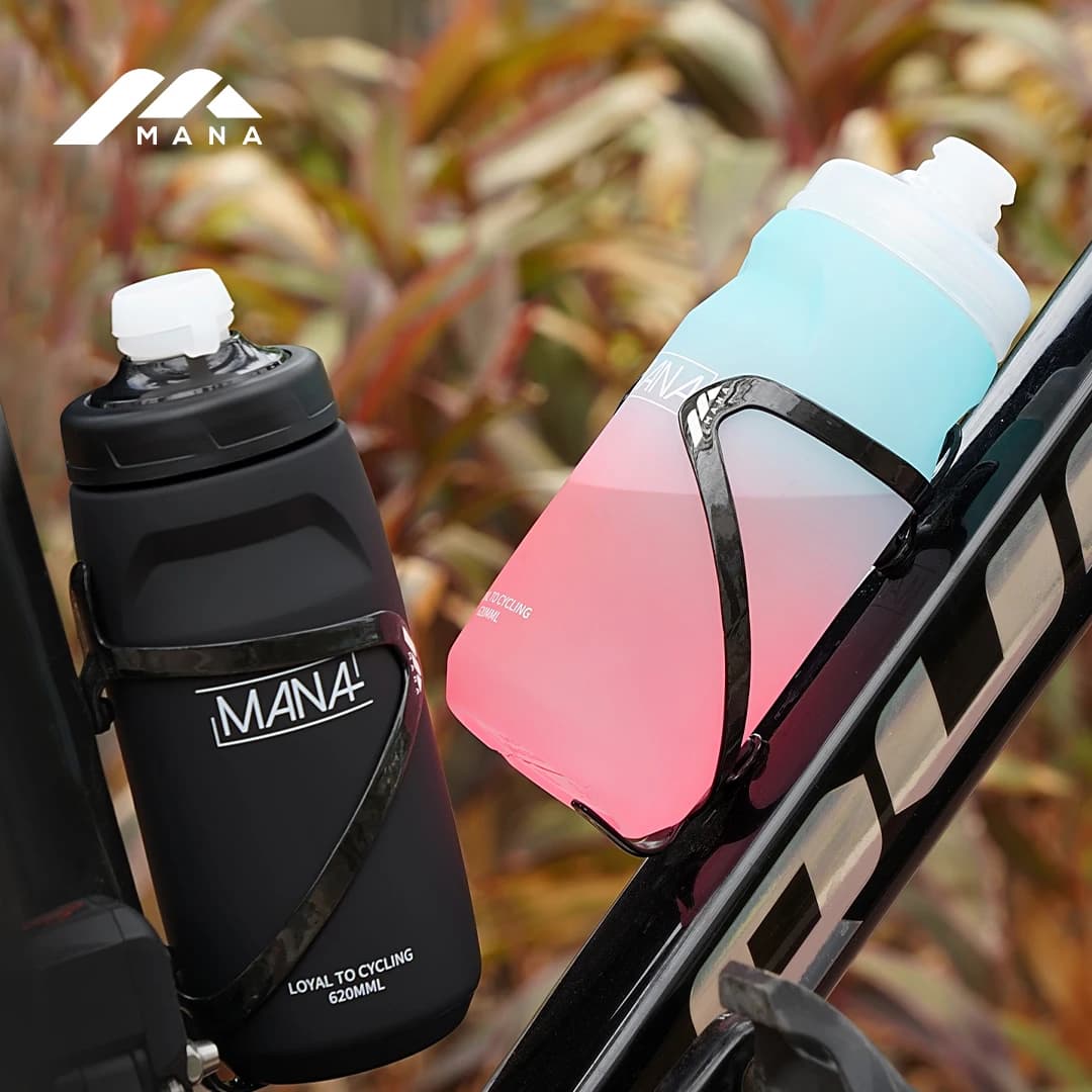 MANA Borraccia per bicicletta 620ML Push-on Ultraleggero a prova di perdite Inodore Sport Bike Borraccia da campeggio Escursionismo Equitazione