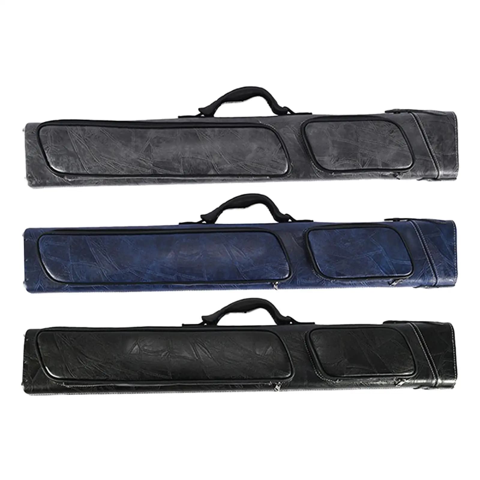 Billiard Stick Carrying Case Carrying Bag 1/2 Jointed Cue Case Organizer Portable Handle Dustproof Container Protector