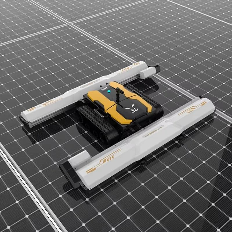 Attrezzatura intelligente per la pulizia di moduli fotovoltaici anti-caduta, robot per la pulizia di pannelli solari con telecomando