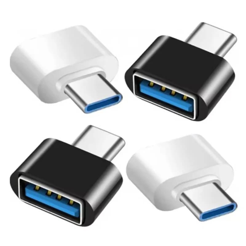 Adattatore OTG da 5 pezzi, da USB-C a USB 3.0, connettore OTG di tipo C, convertitore OTG per Macbook, Xiaomi, Huawei, lettore di chiavette USB.