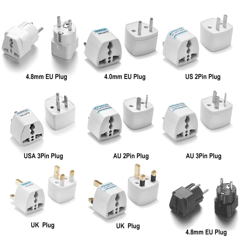 US To EU Plug Adapter Korea KR Euro Europea To America China Canada UK AU Universal Travel Adapter AC Converter Power Adaptor