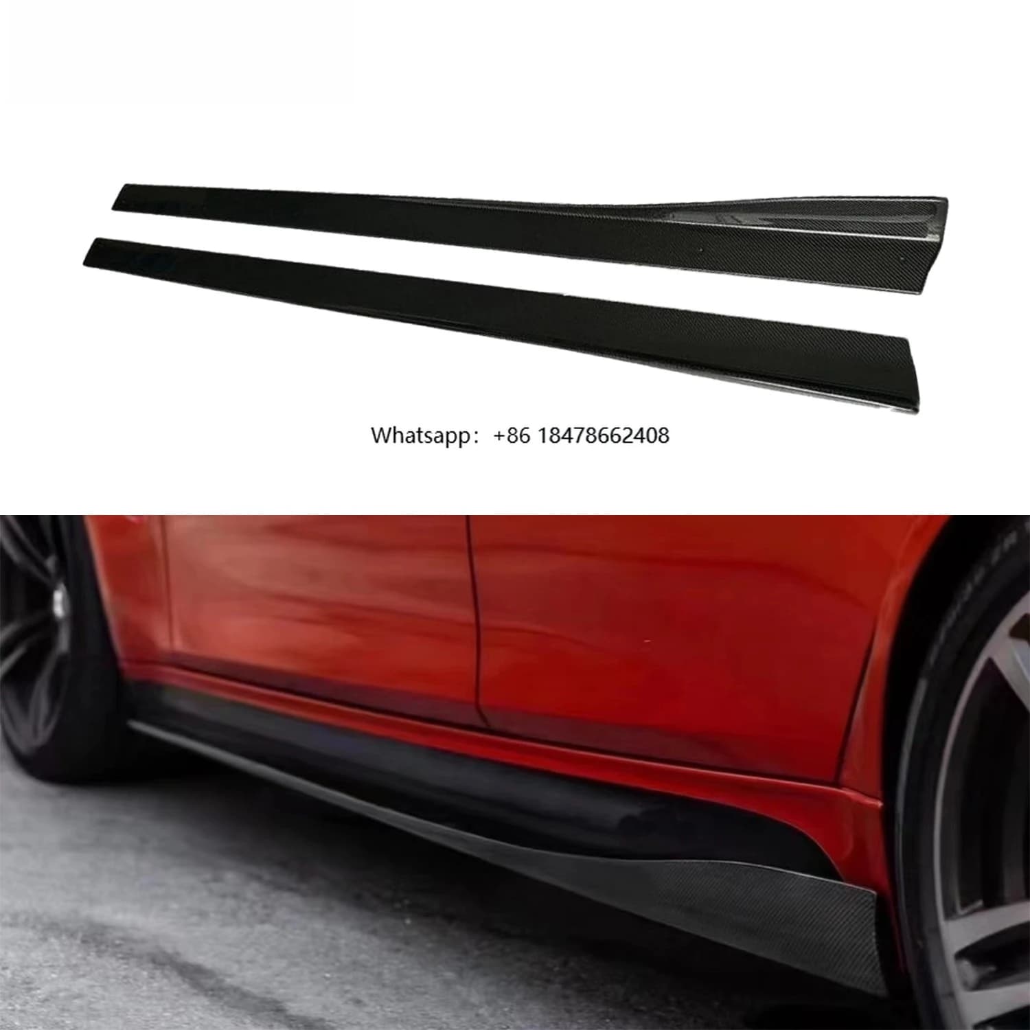 Minigonne laterali in vera fibra di carbonio per BMW Serie 3 F80 2013-2019