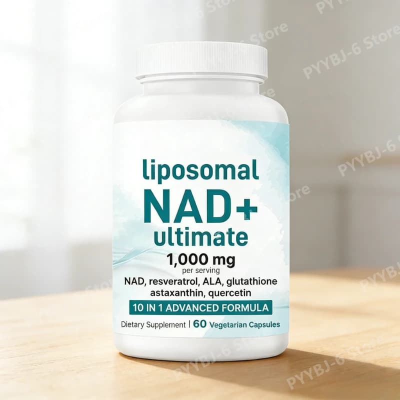 Integratore NAD+ con Glutatione, Resveratrolo, Astaxantina, Formula 10-in-1, 60 Capsule per il Benessere Quotidiano di Uomini e Donne
