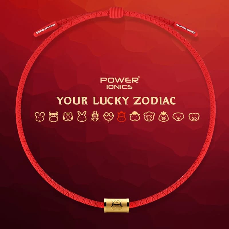 Power Ionics 2026 Horse CNY 12 Zodiacs Collana unisex anioni impermeabili moda sportiva incisione gratuita