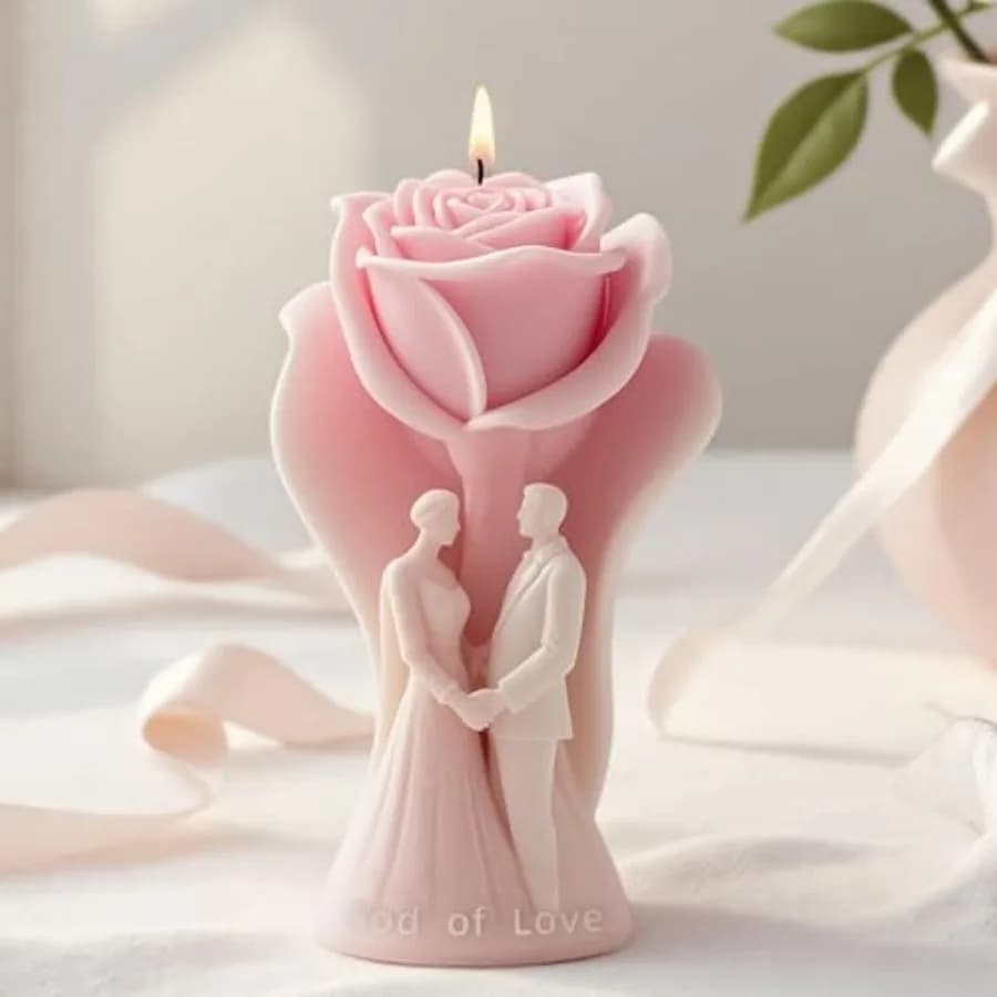 Couple Love Cylinder Molds Silicone Wave Spiral Candle Mold - Silicone Resin Casting Molds for Candle and Resin and Soap Craft