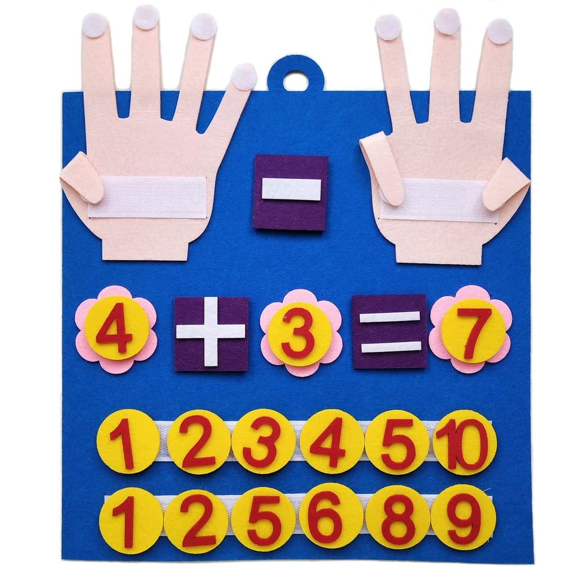 Children's Playgrounds Felt finger numbers Mathematical Toy Children Count Learning Game for Early Education for Children's Intelligence