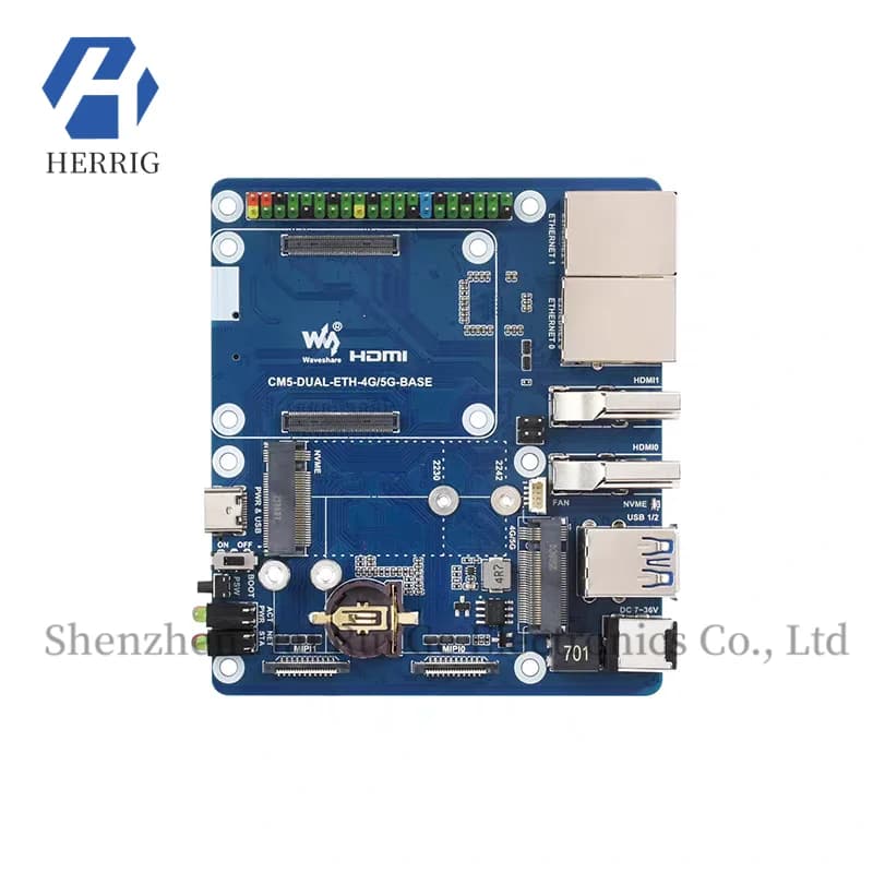 Scheda centrale Raspberry Pi CM5 Scheda di espansione comunicazione 4G/5G Scheda base M.2 NVME Scheda porta interfaccia doppia Ethernet