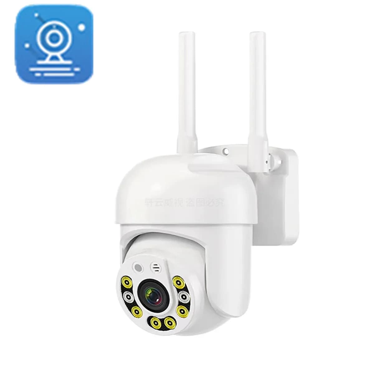 Telecamera IP Dome PTZ 2MP 1080P con App Eseecloud, Visione Notturna a Colori, Rilevamento AI Umanoide, Sicurezza Domestica CCTV, Baby Monitor