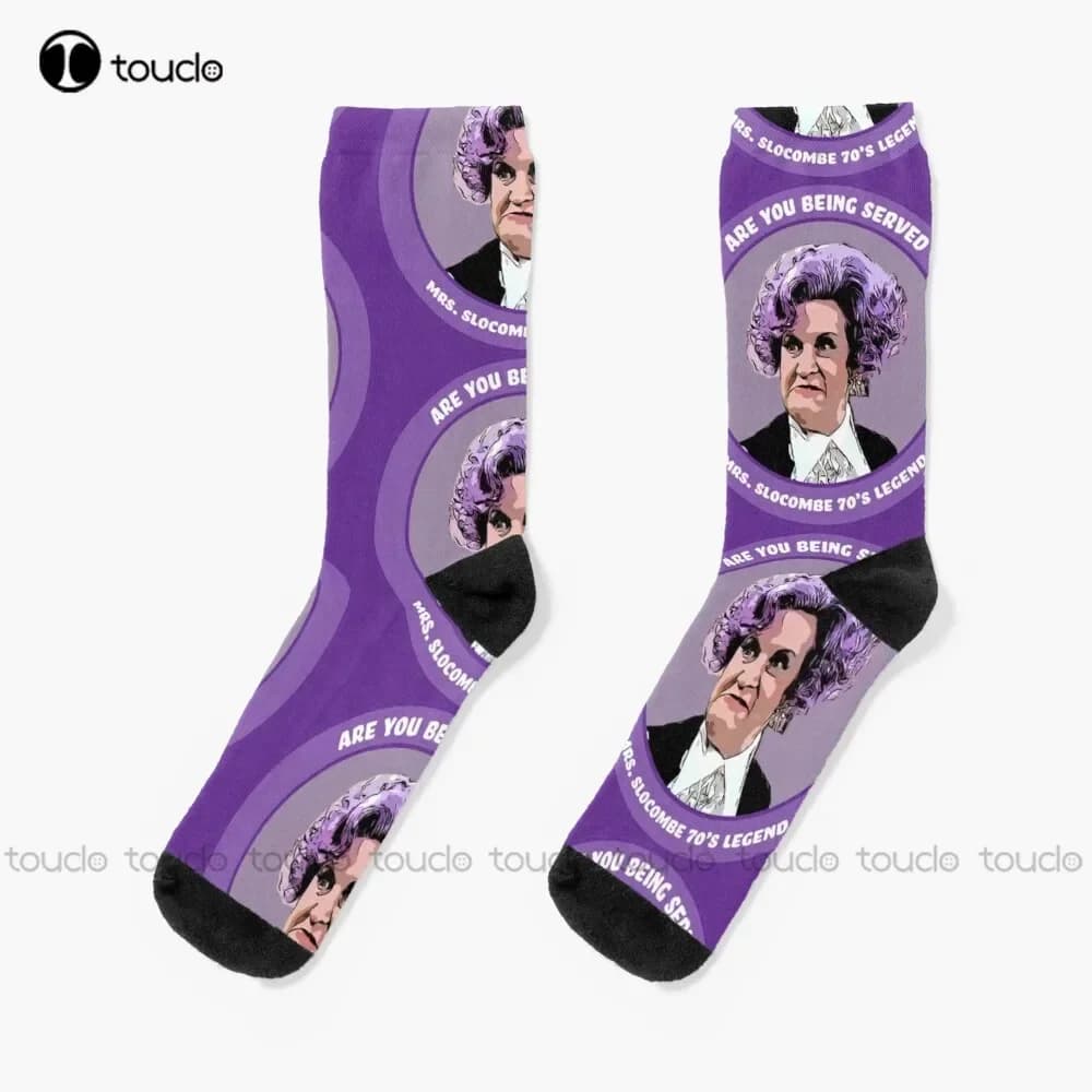 Mrs Slocombe - Are You Being Served Grace Brothers 1970s Comedy Classic British Socks women's socks Christmas gift