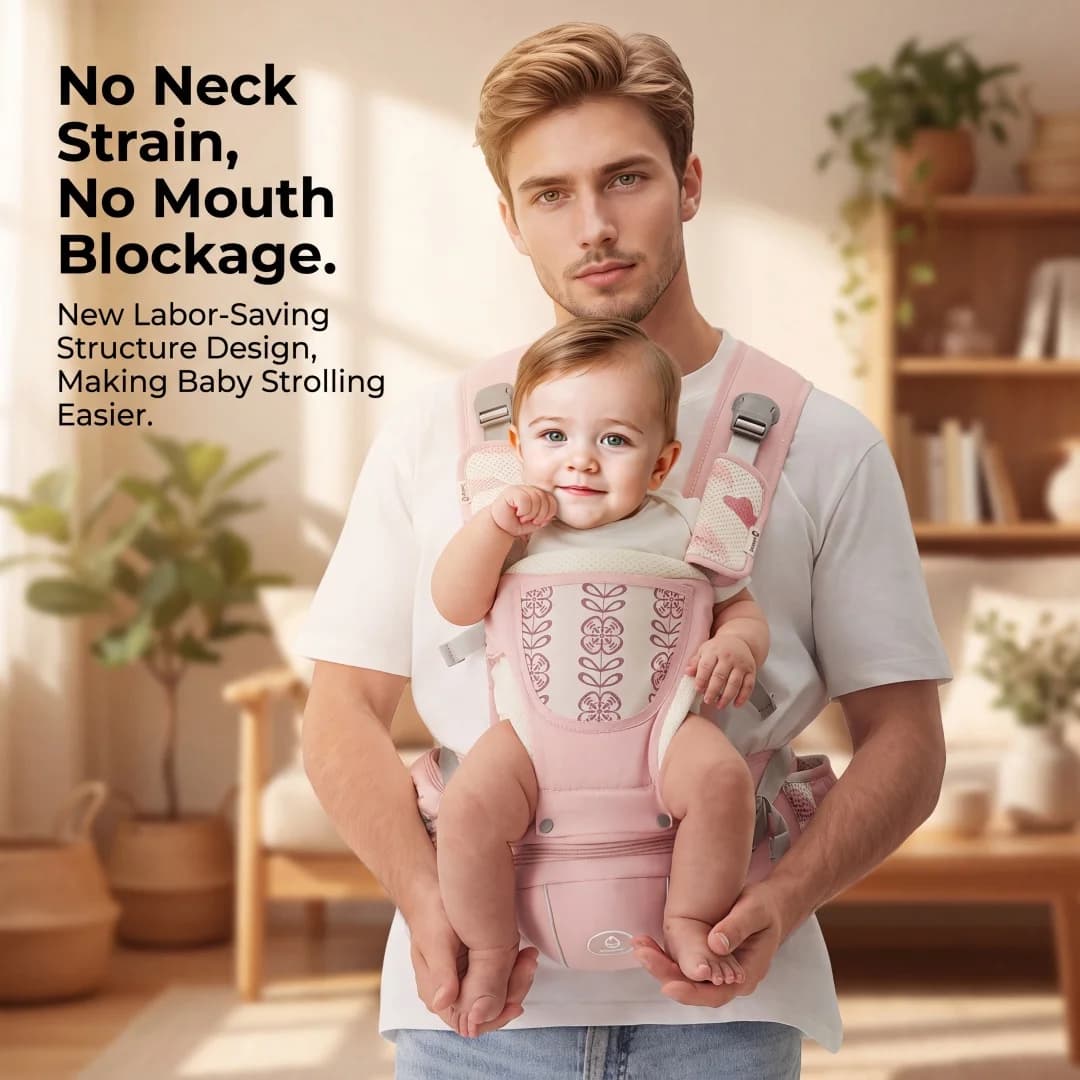 Multi-function baby carrier, special technology waist support baby carrier for 0-12 months newborns, baby lightweight waist stoo