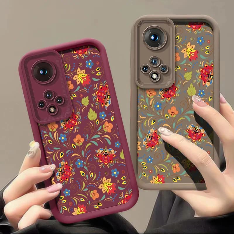 For Huawei Honor 600 Lite 400 Smart 300 Pro 70 50 SE 20 200 90 Lite Flower Pattern Phone Case Silicone Shockproof Matet Cover