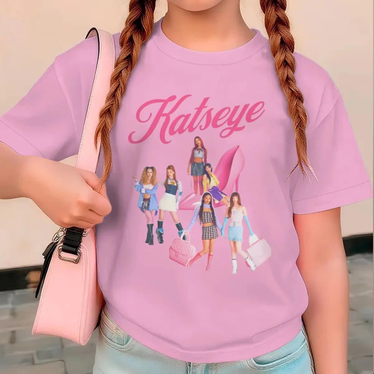 Summer Short Sleeve Tops Katseye Graphic T Shirt Kids Casual Cotton Tee Katseye Cartoon Street Style T-shirts Girl Outfits Gifts