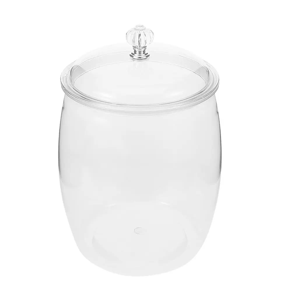 Large Clear Plastic Storage Jar with Airtight Lid Food Container for Cookies Candy Snacks Sugar Tea Coffee Cereals Dried Fruits