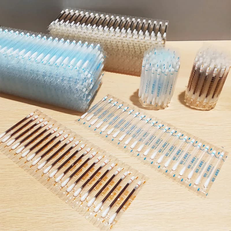 100 pz Disinfezione Iodio Tamponi di Cotone Bastoni di Alcol Medico Casa Esterna Di Emergenza Antibatterico Cura Medicazione Kit di Primo Soccorso