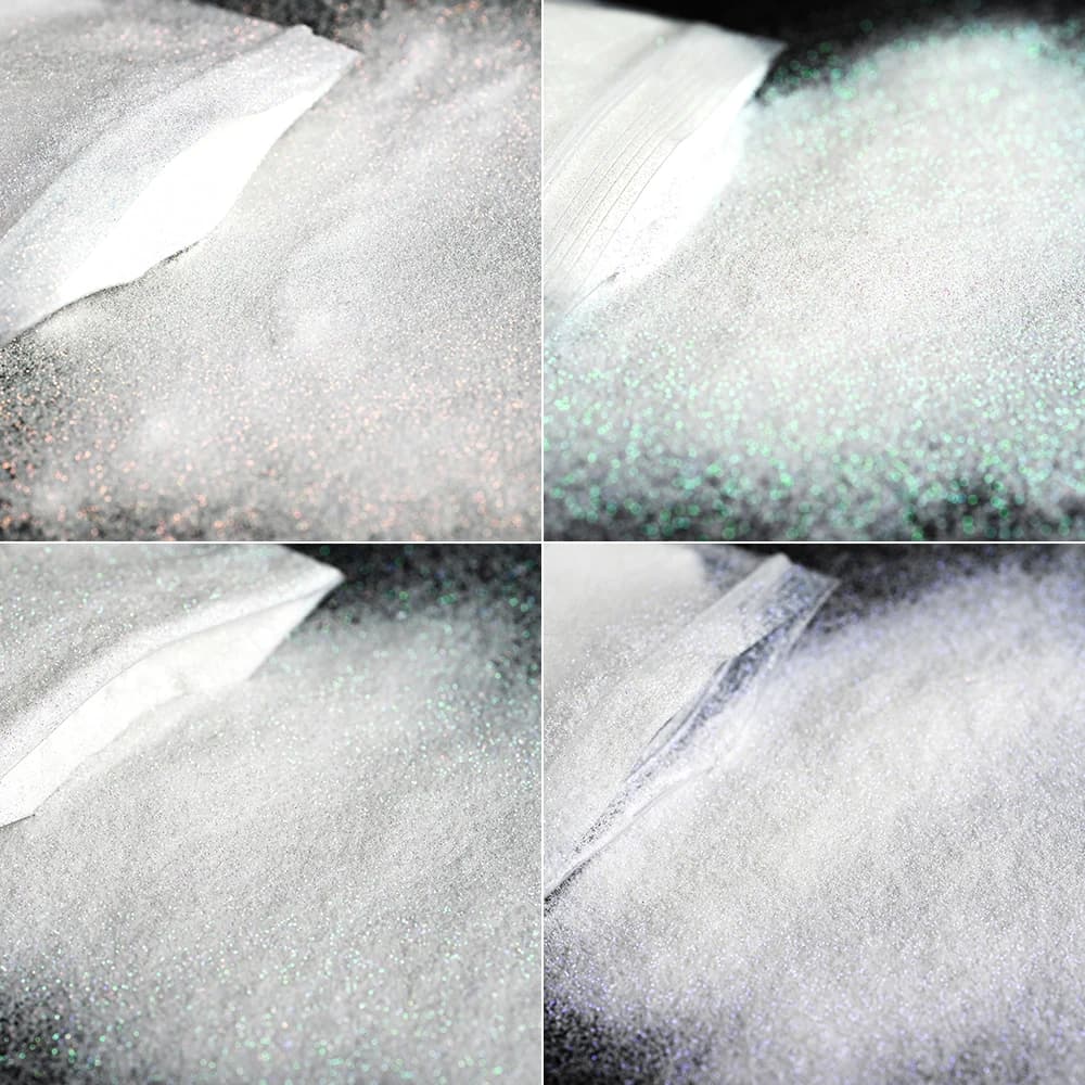 10/50g Bianco Iridescente Unghie Artistiche Glitter Polvere 0.1mm Olografico Ultra-Fine Cromo Pigmento Laser Scintillante Smalto Manicure Polvere