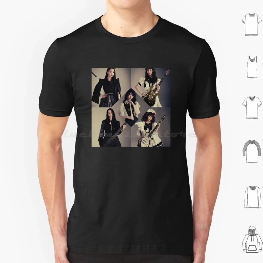 Band Maid Collage Photo T Shirt Big Size 100% cotone Musica Pop Metal Band Maid Group Donna Ragazze Misa Miku Okyuji Nippon
