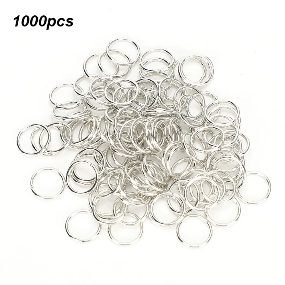 1000pcs Jewelry Tools Silver Jump Rings 7mm Iron Open Jump Ring Jewelry Accessories Crafts Making