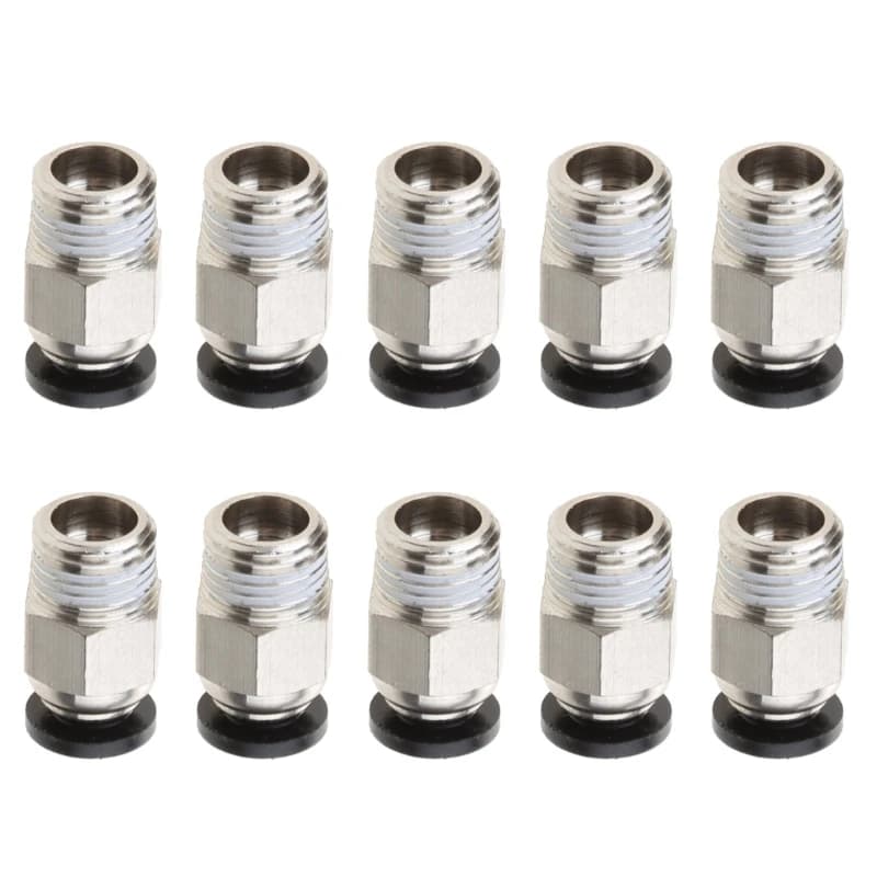 Parti della stampante 3D V6 Raccordo connettore rapido pneumatico PC4 01 M10 per tubo PTFE da 1,75 mm Estrusore Bowden Hotend J-Head