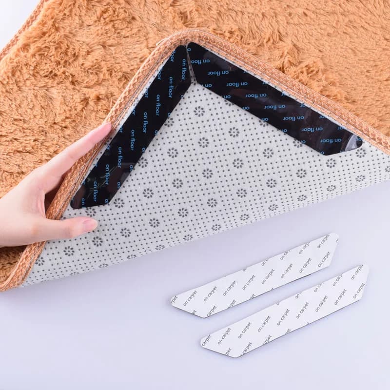 Wholesale Reusable Carpet Non-slip Stickers Washable Anti-Curling Carpet Patches Fixed Pads Floor Rug Mat Grips Stoppers Tapes