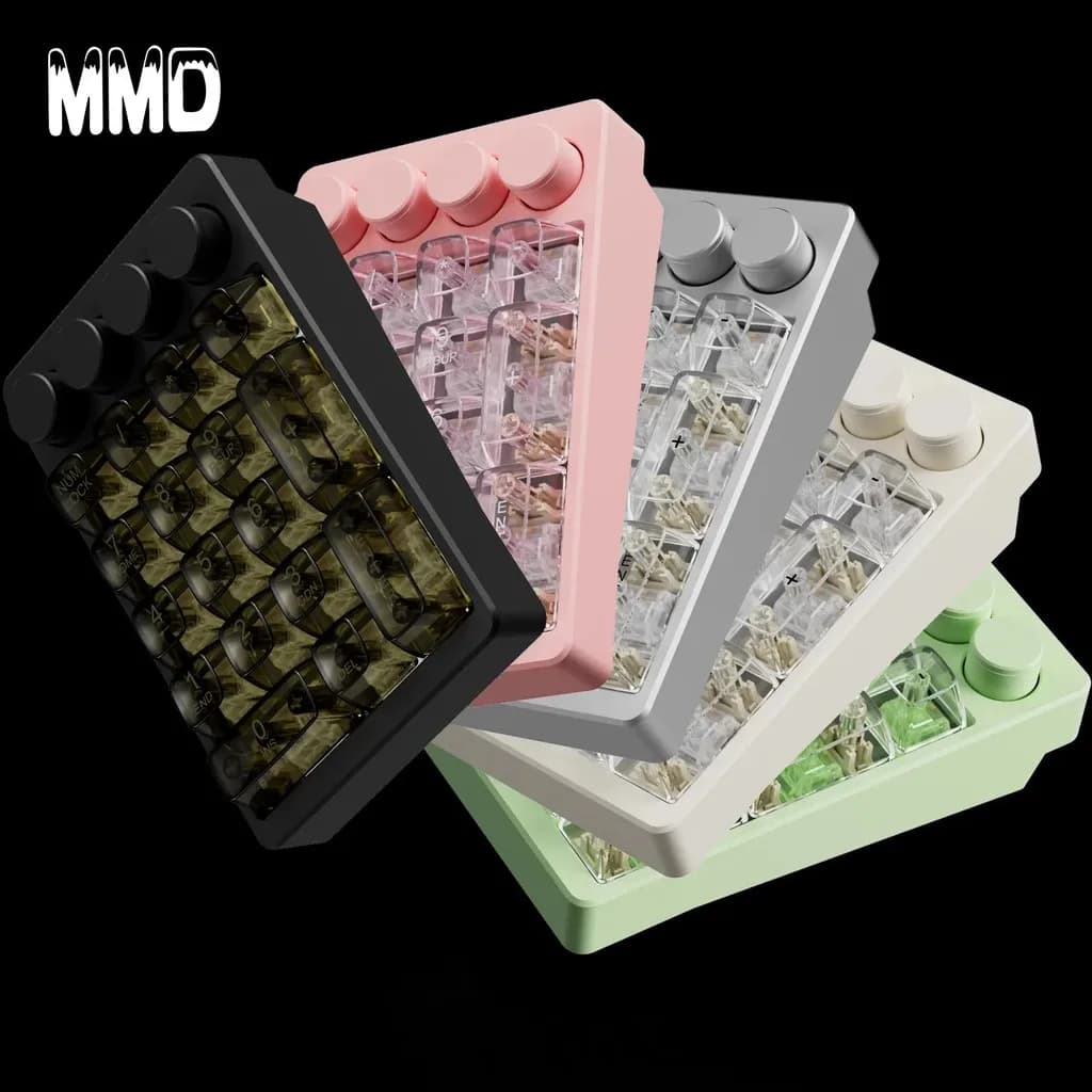 MMD KM21 Pro Tastiera meccanica CNC in lega di alluminio 21 tasti Tastiera numerica cablata Mini tastiera personalizzata sostituibile a caldo