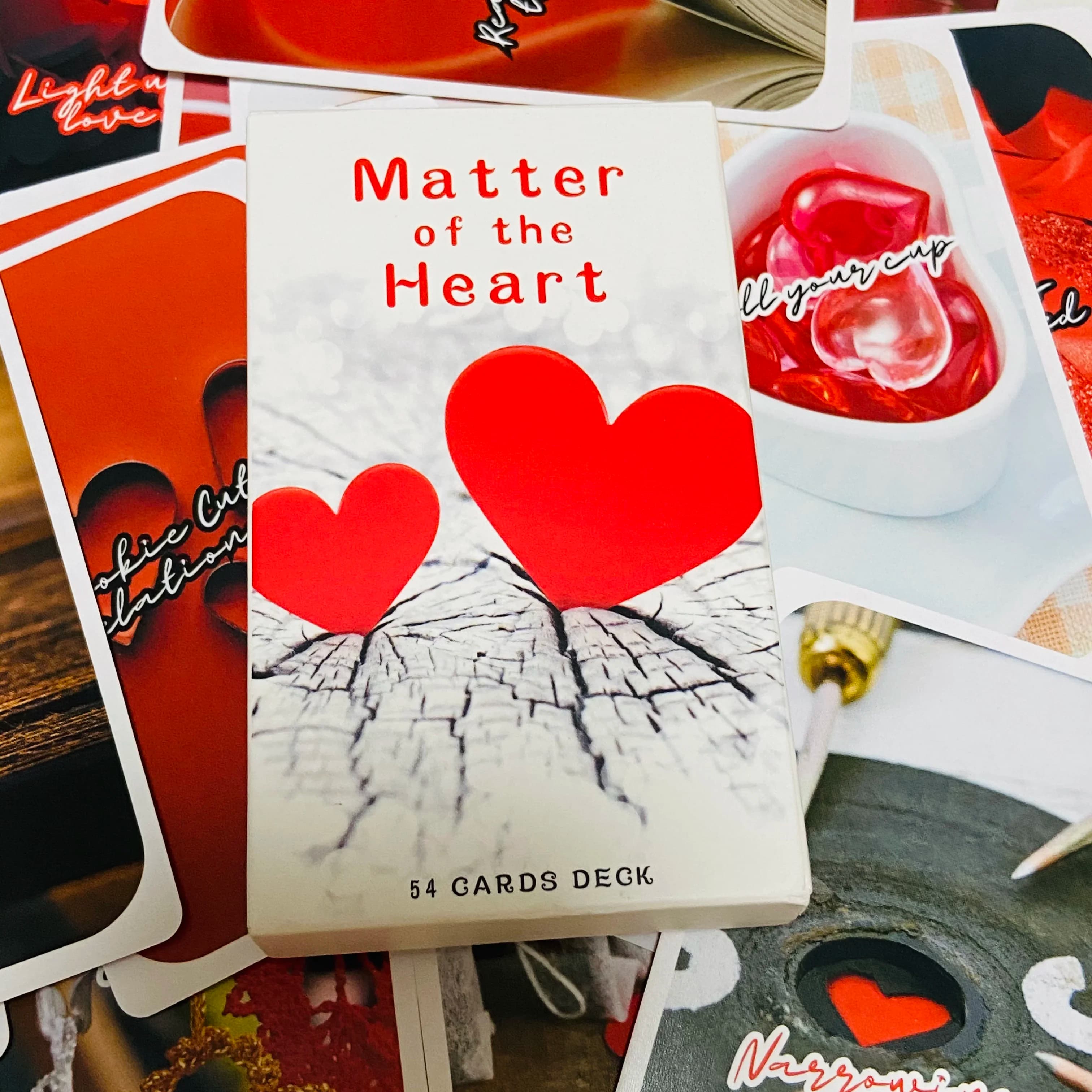 Matter of the Heart Oracle Cards 54 Cards Deck Giochi da tavolo inglesi
