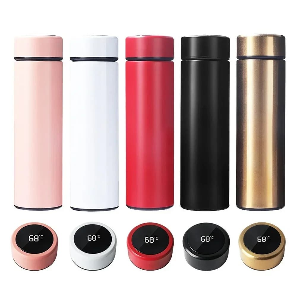 Borraccia Termica Intelligente da 500ML con Display Digitale LED della Temperatura, Tazza Termica in Acciaio Inossidabile, Bicchieri Isolanti Intelligenti
