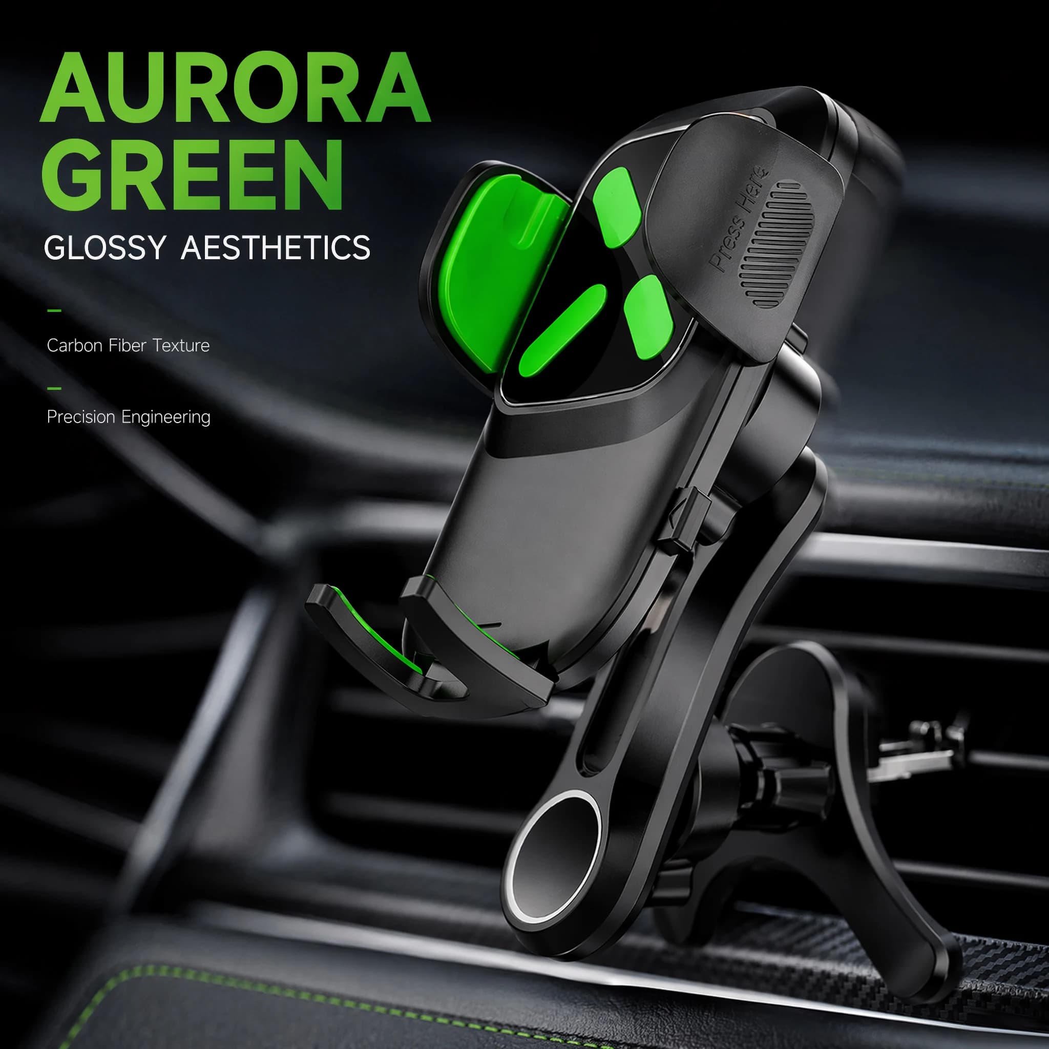 Supporto per telefono da auto Y-Base per bocchetta dell'aria, non blocca il flusso d'aria, universale 360° ° Supporto di Navigazione Girevole per Tutti gli Smartphone