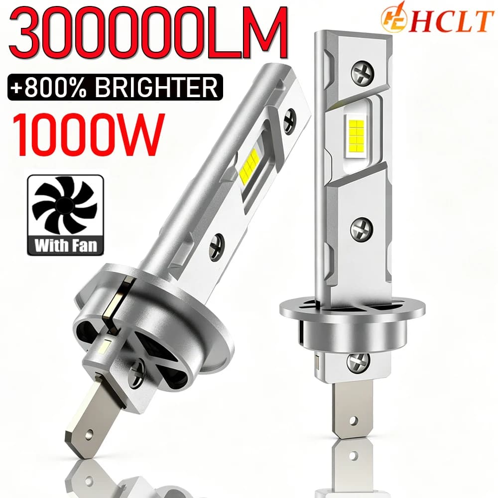 H1 H7 LED Bulbs 300000LM Powerful Led Canbus Lights for Car with Fan High Power Spotlights Automobile Headlight Lamp Fog Light