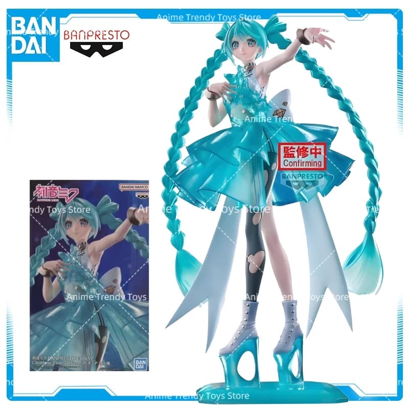 In magazzino Originale BANPRESTO EVOLVE Clearluxe Smeraldo Gemma Hatsune Miku Anime Figure Giocattoli Collezione di Modelli Action Doll Regalo WY