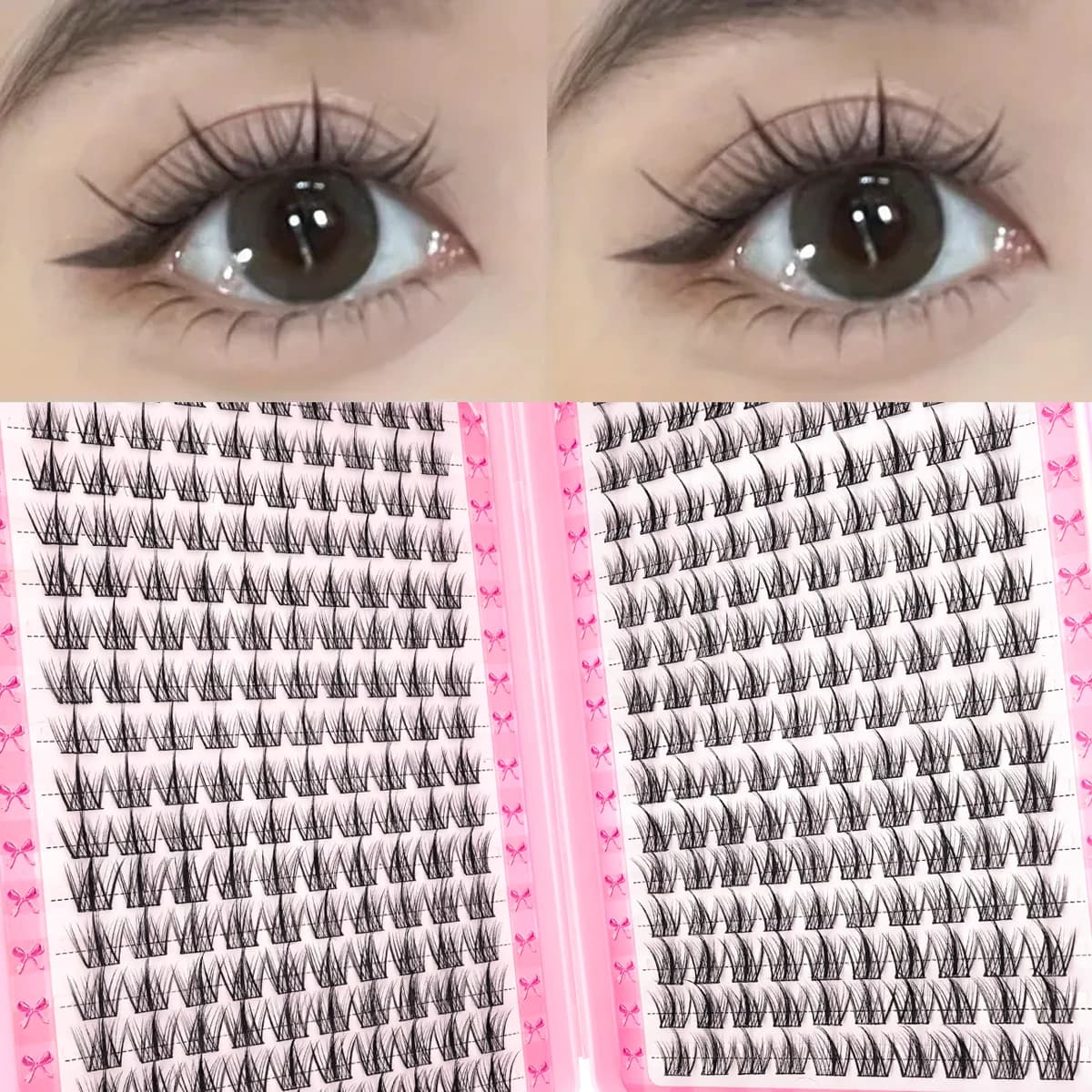 Extension lashes DM 32 files, professional fake lashes for makeup, individual clusters for graft, wholesale