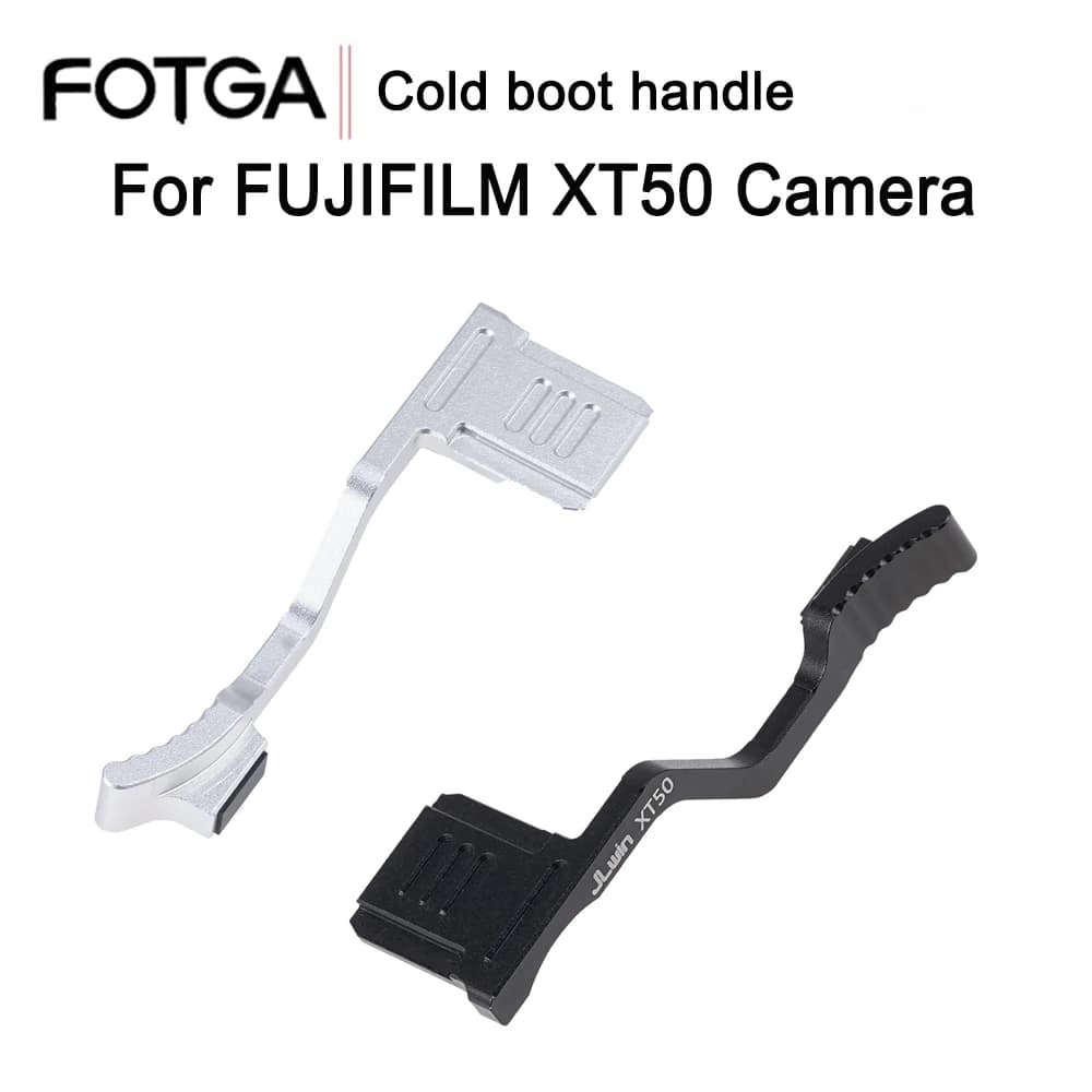 FOTGA Metal Thumb Up Rest Grip For FUJIFILM XT50 Camera Hot Shoe Thumb Up For XT50 Camera Accessories Comfortable Secure Hold