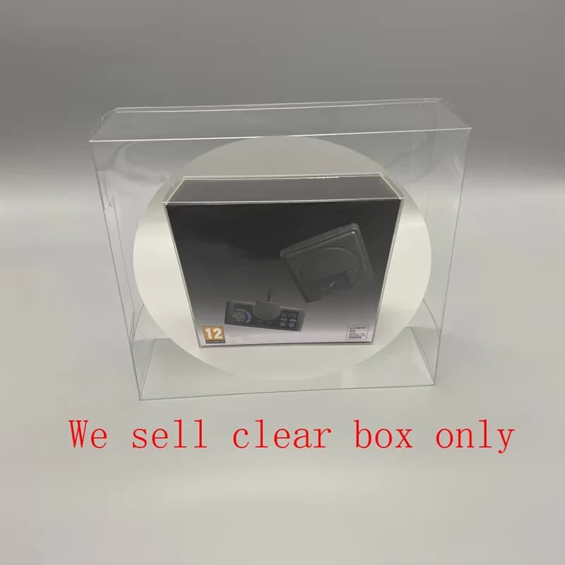 Cover trasparente trasparente per KONAMI mini per PC Engine CoreGrafx US EU JP versione Custodia per esposizione di archiviazione per console di gioco