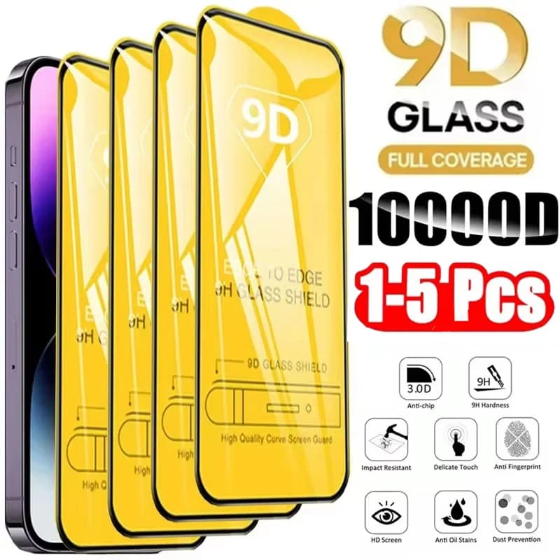 1-5PCS 9D Protective Glass For Xiaomi Poco M7 Pro X6 X7 X4 X3 Pro F6 F7 F5 F3 Pro M6 M5 M4 X4 NFC GT C55 C75 Screen Protector