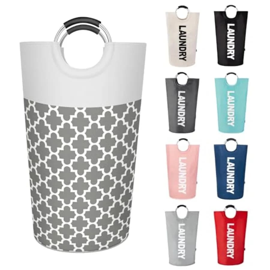 Cesto per Bucato Leggero in 13 Colori, Cesto per Bucato Impermeabile, Borsa per Bucato con Manici Imbottiti, Cesto per Vestiti, Cesto per Bucato Pieghevole