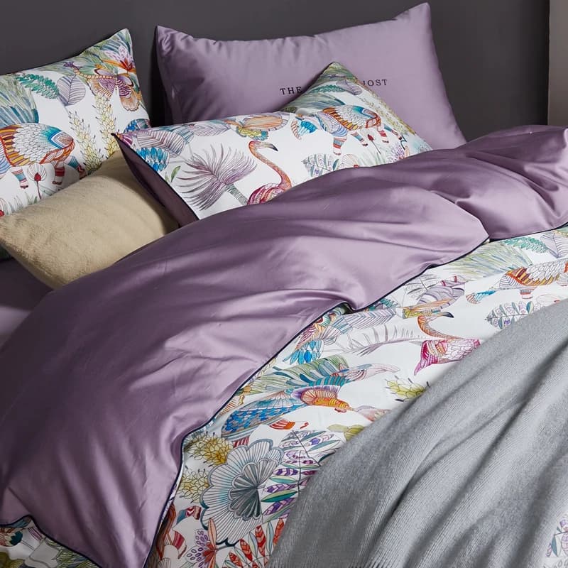 Lenzuola in cotone egiziano, set di biancheria da letto, copripiumino, stampa floreale, copriletto pastorale Princess # SW