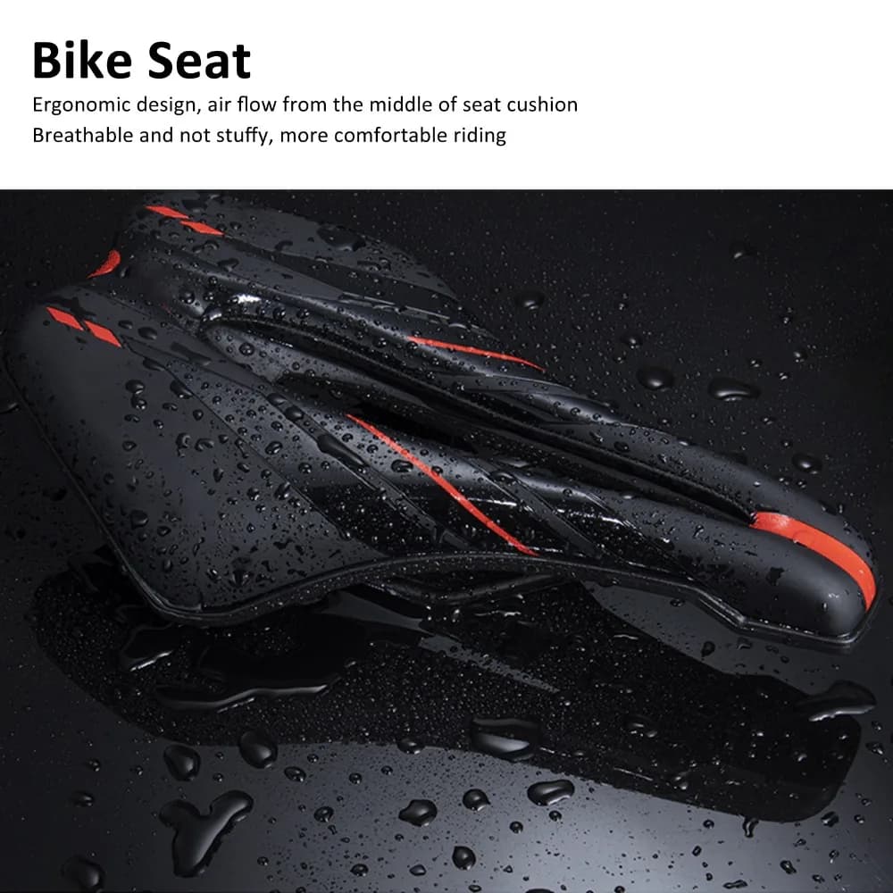 Sella per Bicicletta in PC e Silicone, Morbida e Traspirante, con Assorbimento degli Urti, Sella Ergonomica Sostitutiva, Accessorio per Bicicletta