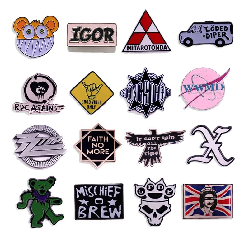 Pop Rock Band spilla Retro Punk Music Badge Fashion zaino Pin Fan Music Lover gioielli accessori di abbigliamento all'ingrosso