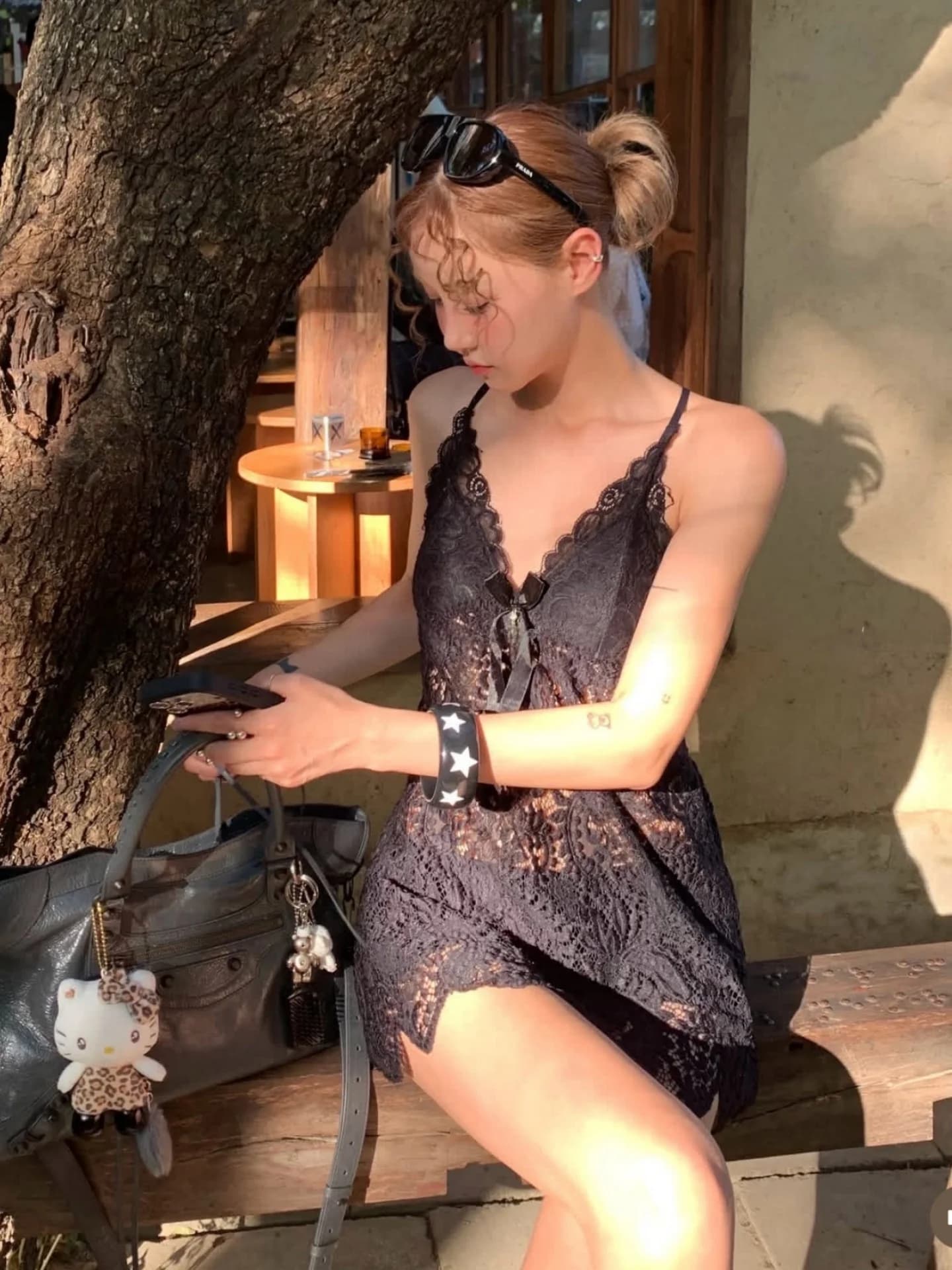 Bracciale Vintage in Resina con Stella a Fascia Larga per Donna, Gioiello di Moda Personalizzato, Stile Subculturale Trendy per Ragazze Millennial